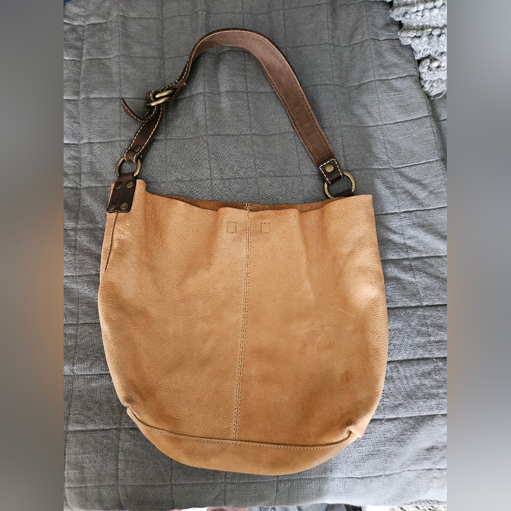 Lucky Brand Tan Hobo Leather Shoulder Bag